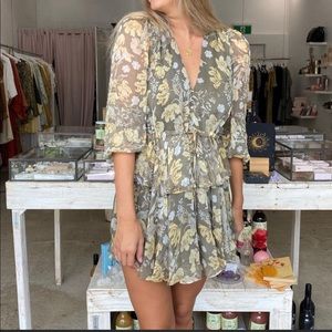 SHONA JOY JOLIE BALLOON SLEEVE MINI DRESS